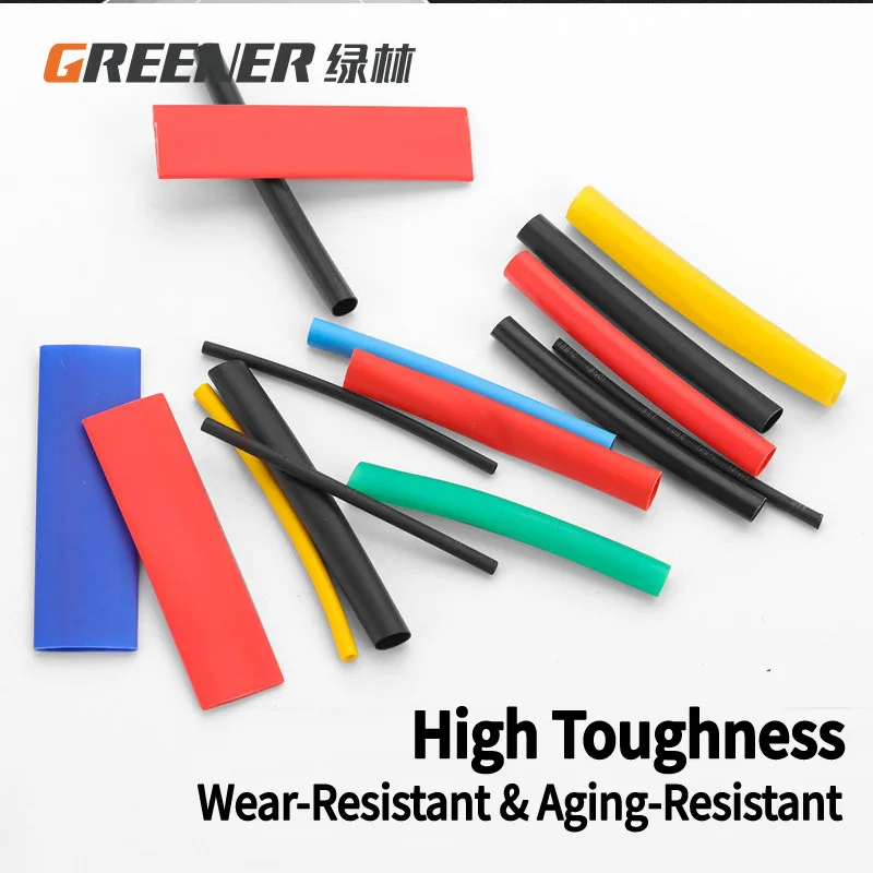 GREENER 2:1 Heat Shrink Tube Kit Polyolefin Wire Cable Sleeve Set  Electrical Insulation Waterproof Seal 280  580Pcs