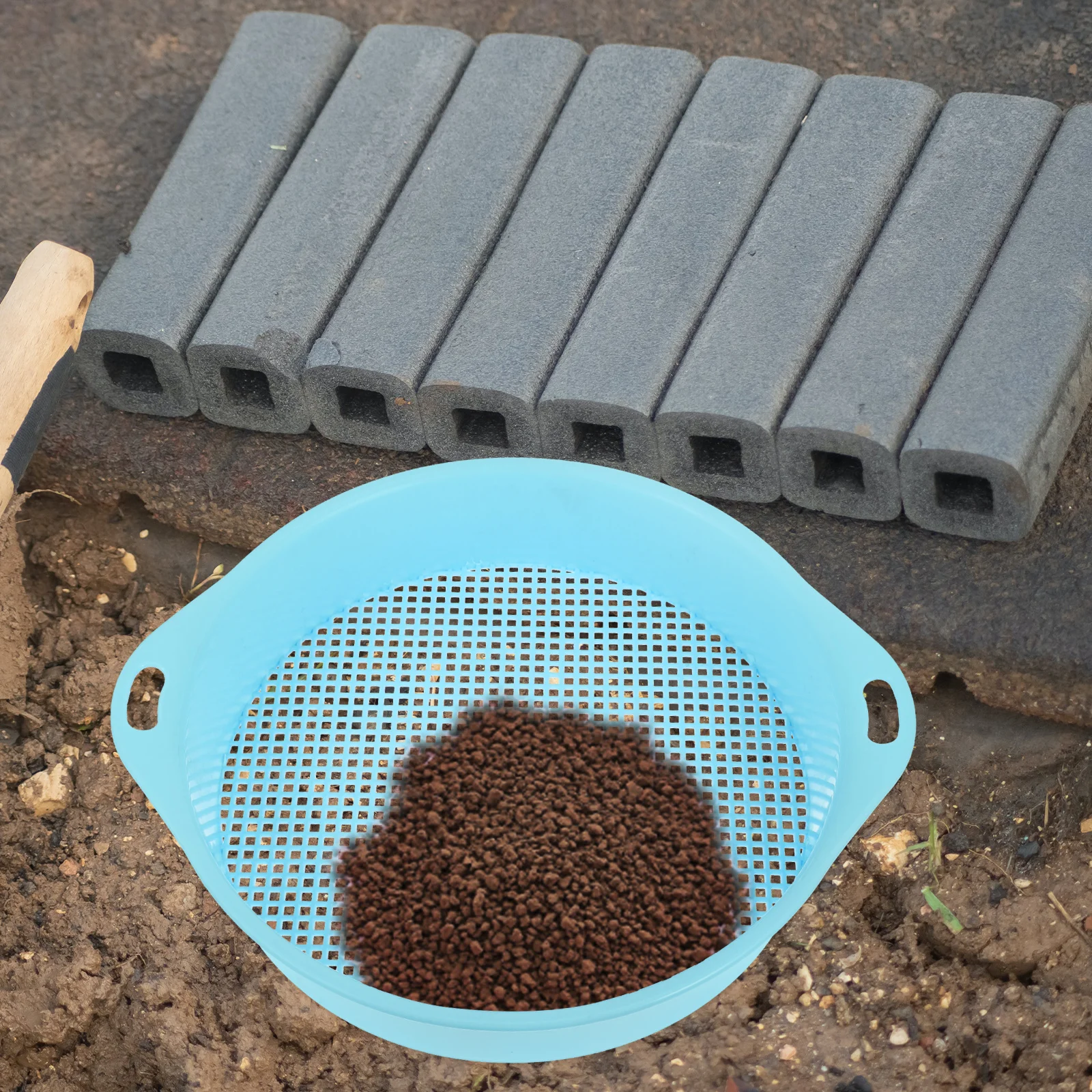 

Pink ABS Soil Sieve Tool for Garden Rocks Gravel Filtering Mesh Sifter Set Sifting Pan Lightweight Durable Easy Clean