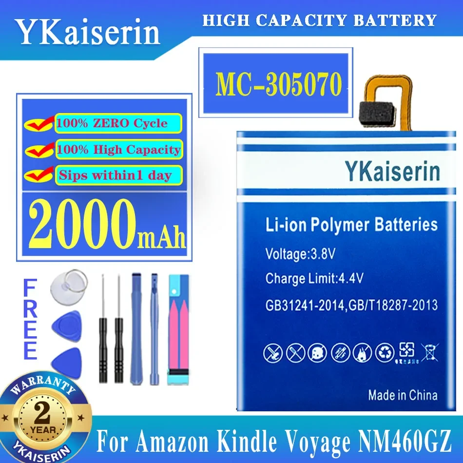 

Battery 2000mAh MC-305070 Battery for AMAZON Kindle Voyage NM460GZ 58-000056 MC-305070 S13-R2 S13-R2-A