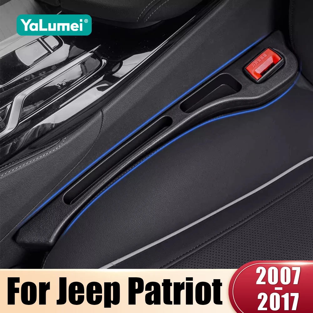 For Jeep Patriot 2007 2008 2009 2010 2011 2012 2013 2014 2015 2016 2017 2PCS Car Seat Leak Proof Strips Gap Side Seam Storage