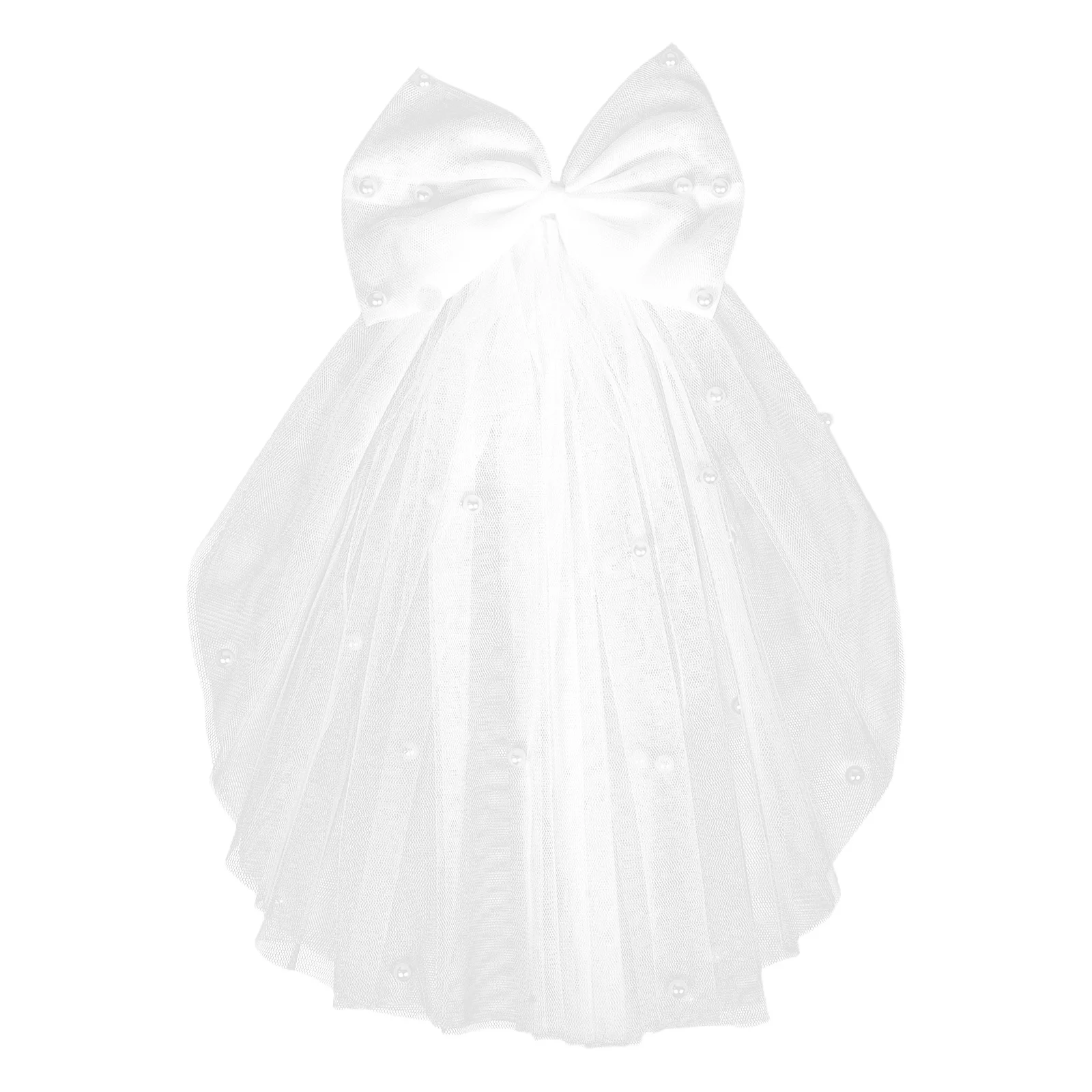 

Pet Wedding Veil Artificial Pearl Bow Comb Dog Bridal Accessories Small Dog Wedding Hair Veil Party Decoration