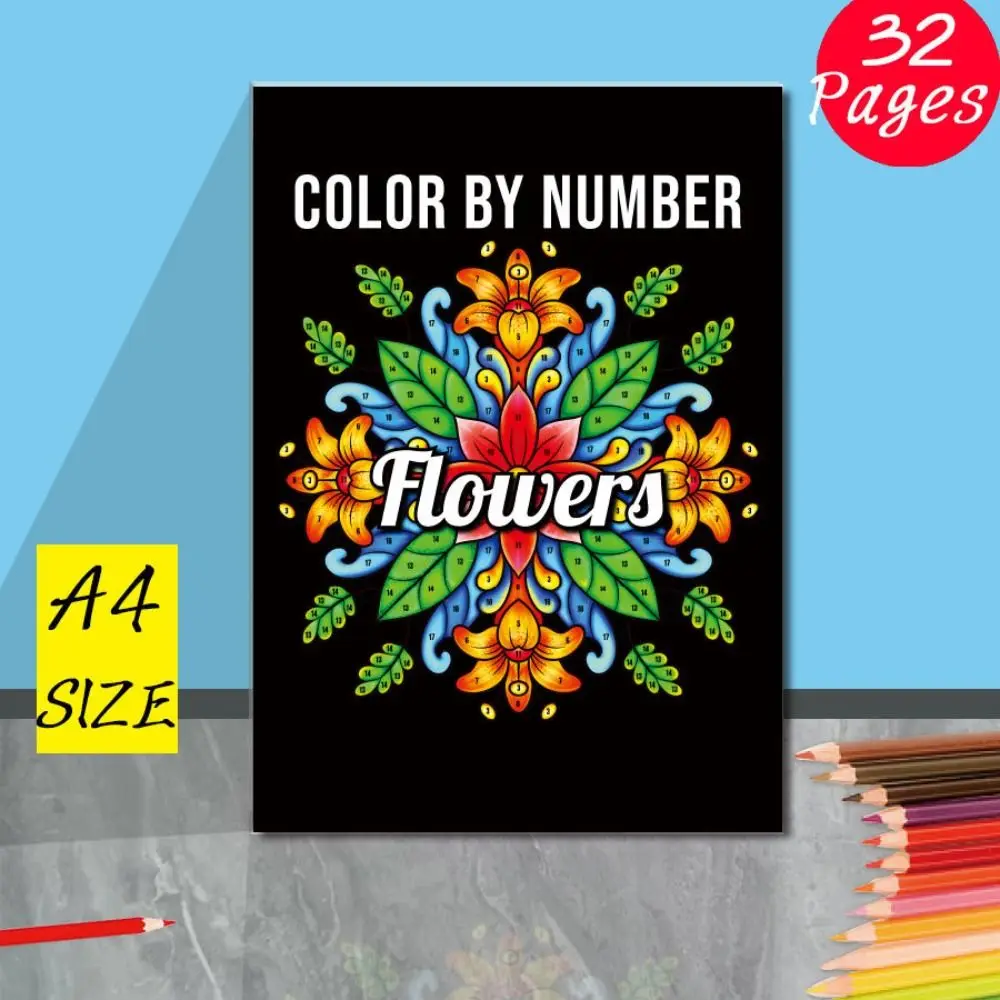 

Cute Cartoon Coloring Book Stress Relief Educational Paperback Painting Gift Doodles Book for Adults And Teens