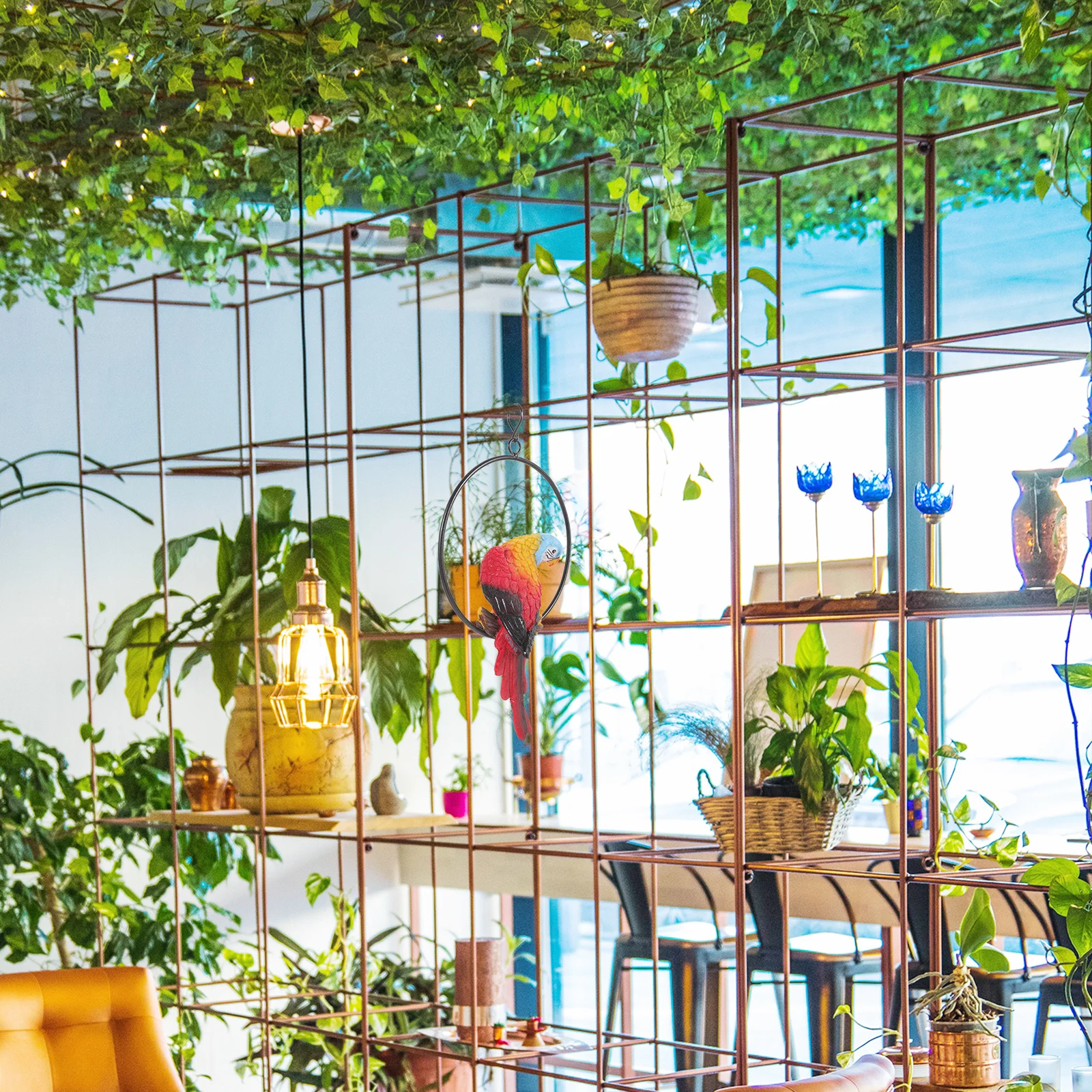 

Outdoor Parrot Hanging Bird Ornament Realistic Wall Decor Garden Decoration Gift Outdoor Decorations Hanging Bird Ornament