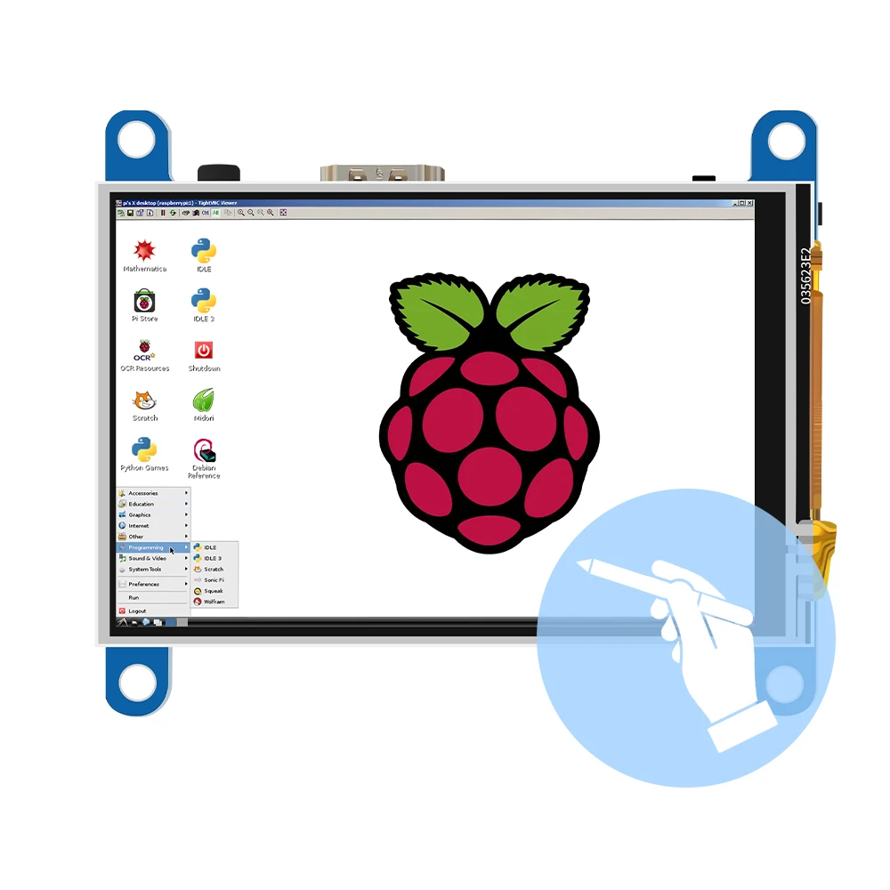 Mini moniteur portable compatible HDMI, écran LCD T ouch, 3.5 ", 320x480, Raspberry Pi 4, 3B +, 3B, Windows