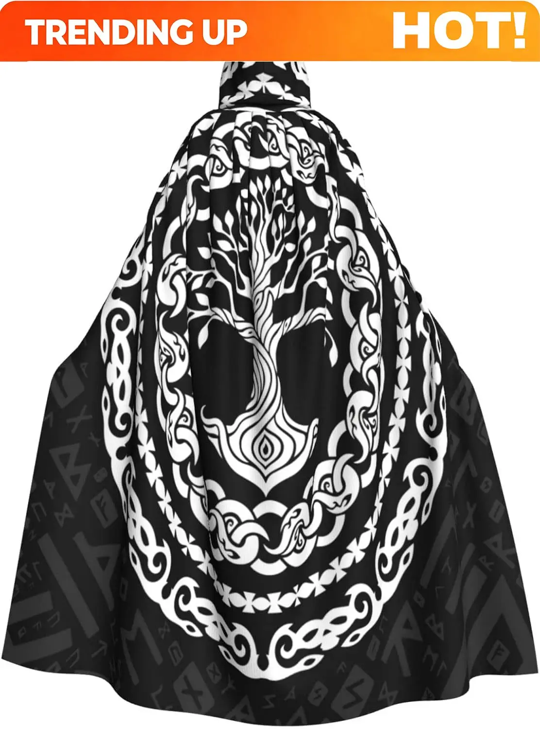 Customization Celtic Viking Tree Life Goddess Hooded Robe Cloak