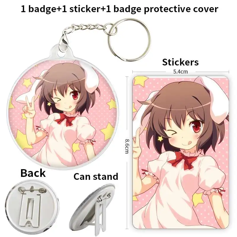 Inaba Tewi Anime Charakter Spiel Soft Button Abzeichen Brosche Anker Peripherie geräte Pin Schmuck Anhänger Hut Cartoon Weißblech Schmuck DIY