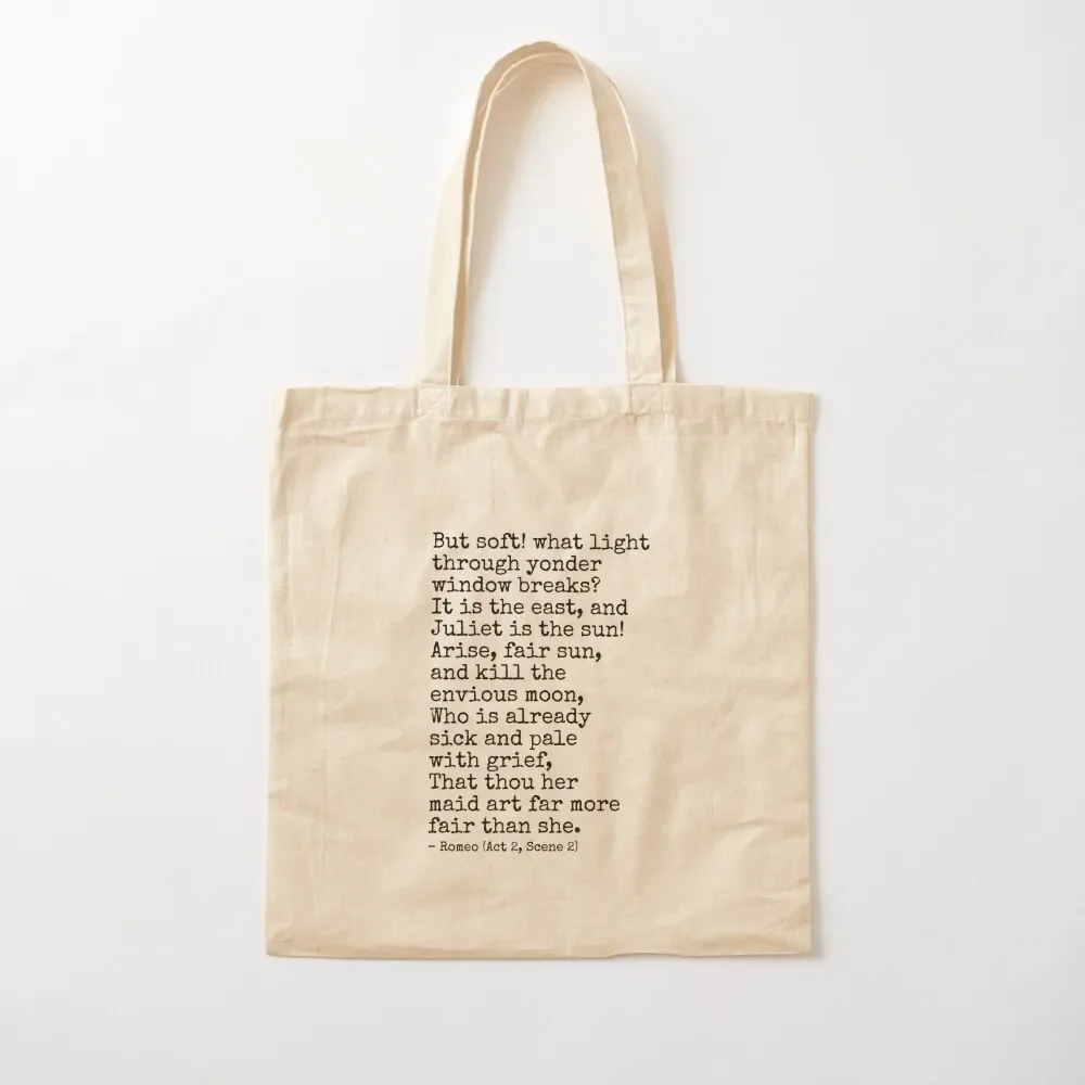 

Romeo and Juliet Quote Tote Bag Fabric bag shopper bag woman Women's handbag