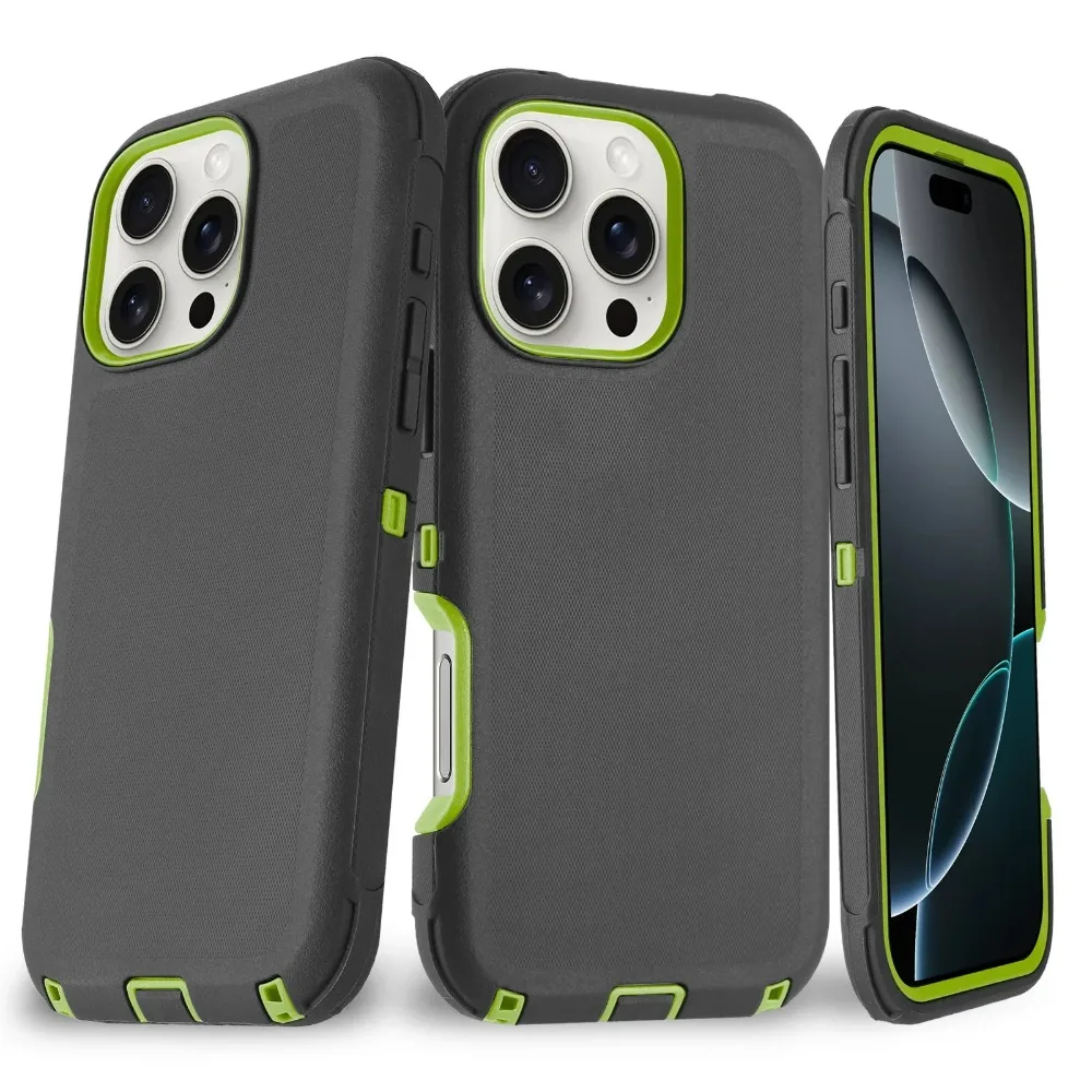 3in1 Heavy Sturdy Rugged Case for Iphone 16 16 Pro 16 Plus 16 Pro Max Defender Series Otter Armor Box Shockproof Protect Cover