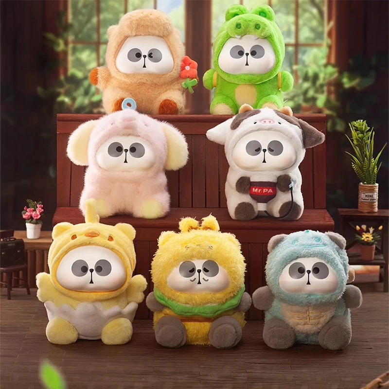 Mr.Pa Blind Box Animal Limited Company Series Blind Bag Cartoon Anime Figure Plush Doll Panda Kawaii Doll Supries Bag Kids Toy