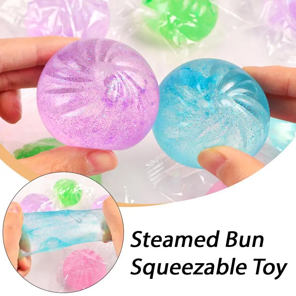 New Random Color 8pcs/Box TPR Maltose-Filled Squishy Toy, Slow Rising Stress Relief Sensory Fidget Decompression Blind Box Gift