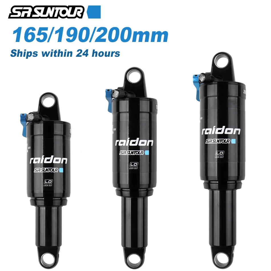 SR SUNTOUR Mountain Downhill Bicycle Shock MTB Suspension Air Rear Shocks 165/190/200mm Bike Rear Absorber With Lockout