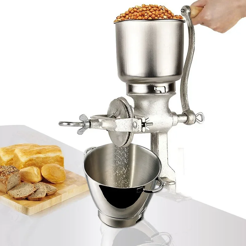 Manual Hand Home Large Walnut Peanut Corn Flour Mill Tinned Iron Mill Grain Grinder Herbs Grinding Machine Spice Grinder