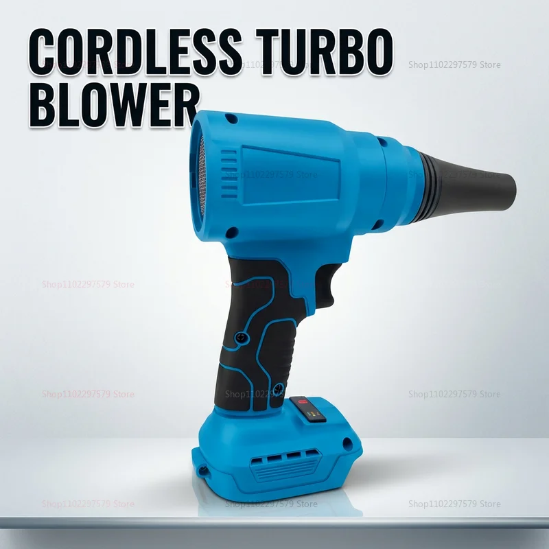18V Brushless Cordless Air Duster Electric Blower High Power Dust Cleaning Tool with Dust Collector for Car PC Workshop Cleaning