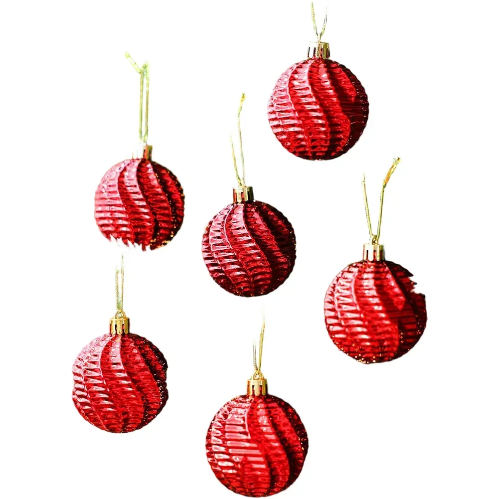

Christmas Ball Ornaments Set 6CM Transparent Electroplated Finish Hanging Decor Made with Long Lasting Plastic for Festive Use