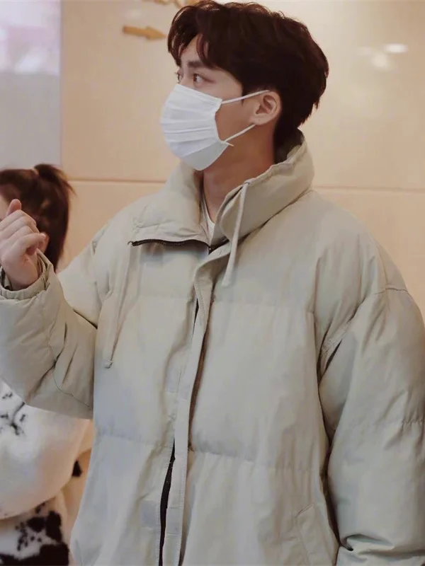 

JUDEE'S FOG Sle Loose down Cotton Jaet ex Casual Warmth Youth Faion Multi-ket Elastic Hemline CleanFit Zipper