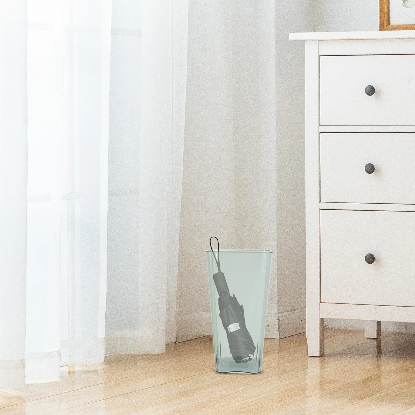 

Umbrella Storage Tube Tall Holder Indoor Stand Basket Round Large Convenient Bucket Plastics Grey Buckets