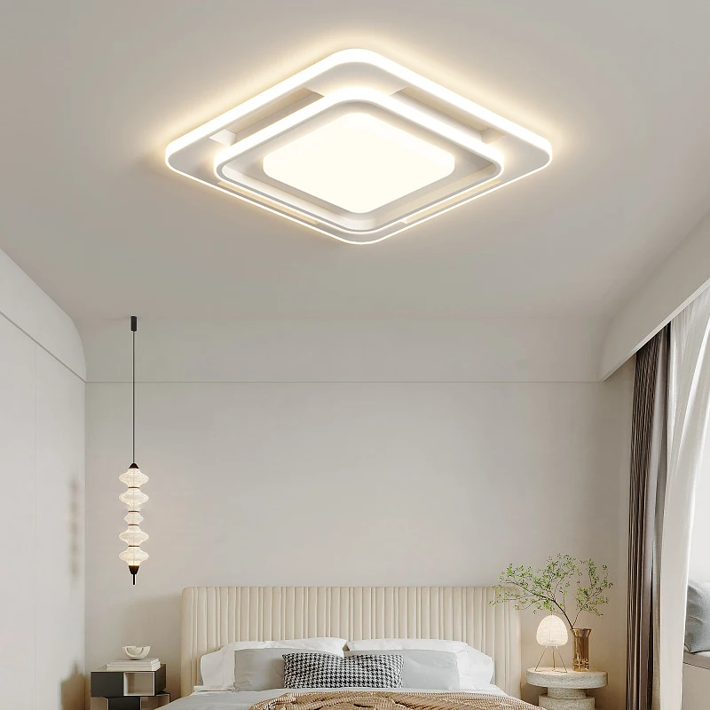 Modern LED Rectangular Bright Ceiling Lamp Modern Living Room Bedroom Ceiling Light Atmospheric Full Spectrum Lamp Home Decor