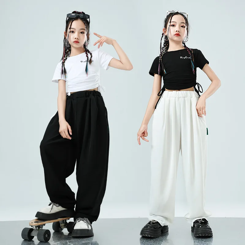 Ropa de actuación de baile de Jazz para niñas, conjunto de ropa de baile callejero para niños, espectáculo de caminar para niñas, Hip Hop, tendencia de Jazz