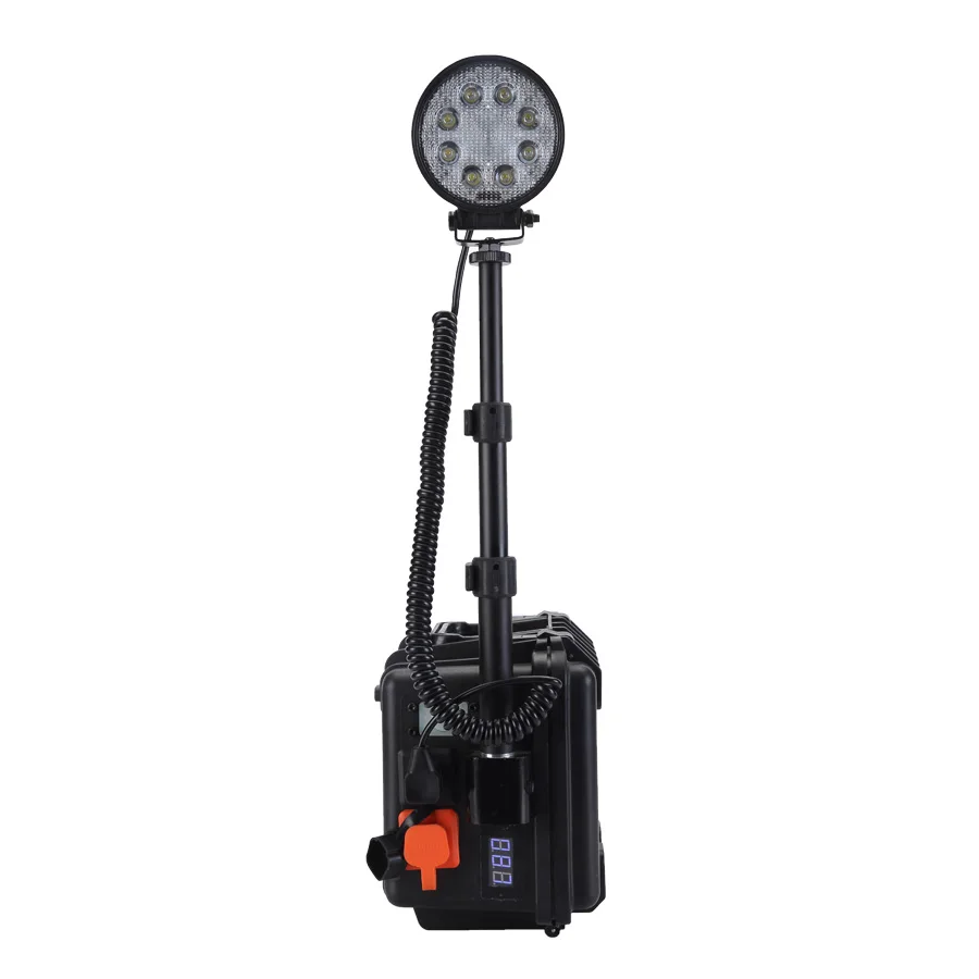 IP66 waterproof portable led work light rechargeable with stand light tower led lithium battery 30w