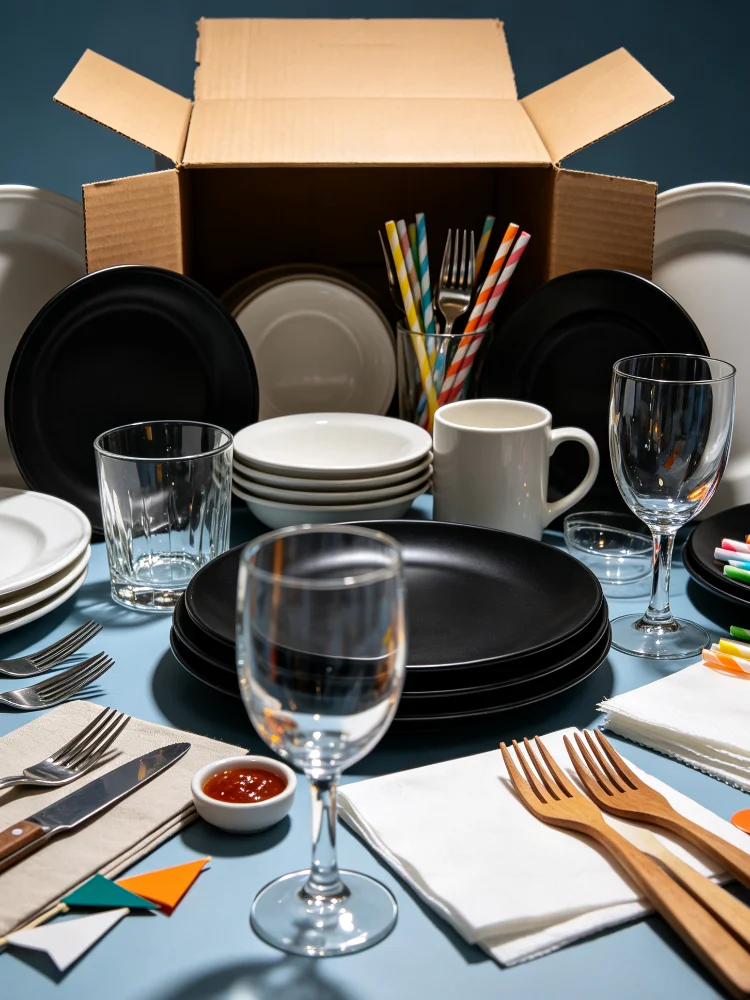 Eclectic Style Dining Ware Mystery Pack Mix Different Design Table Elements