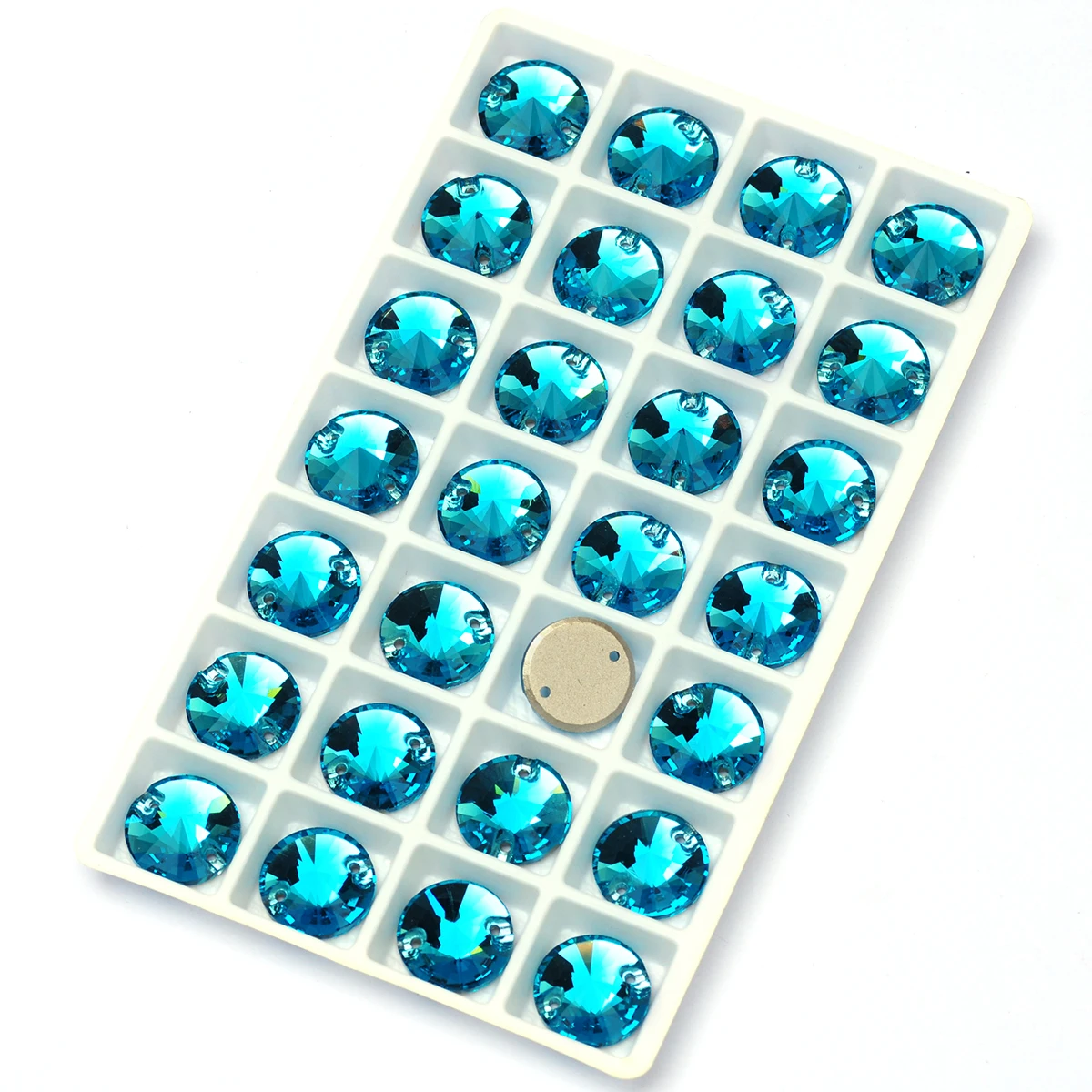 PUBRILEX Großhandel Glas K9 Rivoli Runde Kanten mit Facetten zum Aufnähen Strasssteine in Allen Farben für DIY Kleidung, Kleider und Bekleidung – Detail 9