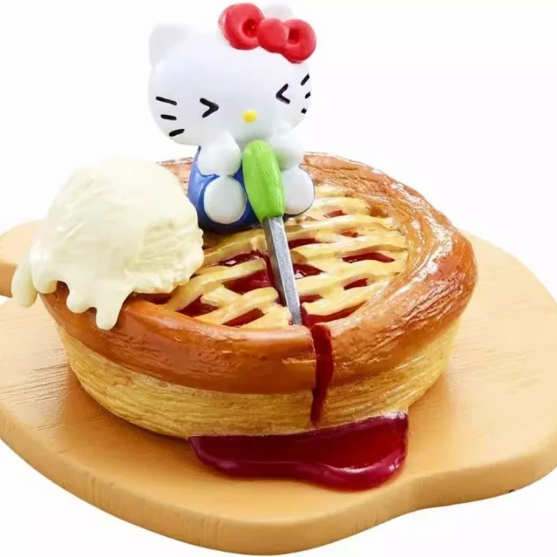 سانريو مرحبا كيتي أنيمي الشكل الحلويات من أبل الغابات المشهد Kawaii نموذج صندوق أعمى اللعب جمع الحلي هدايا الاطفال