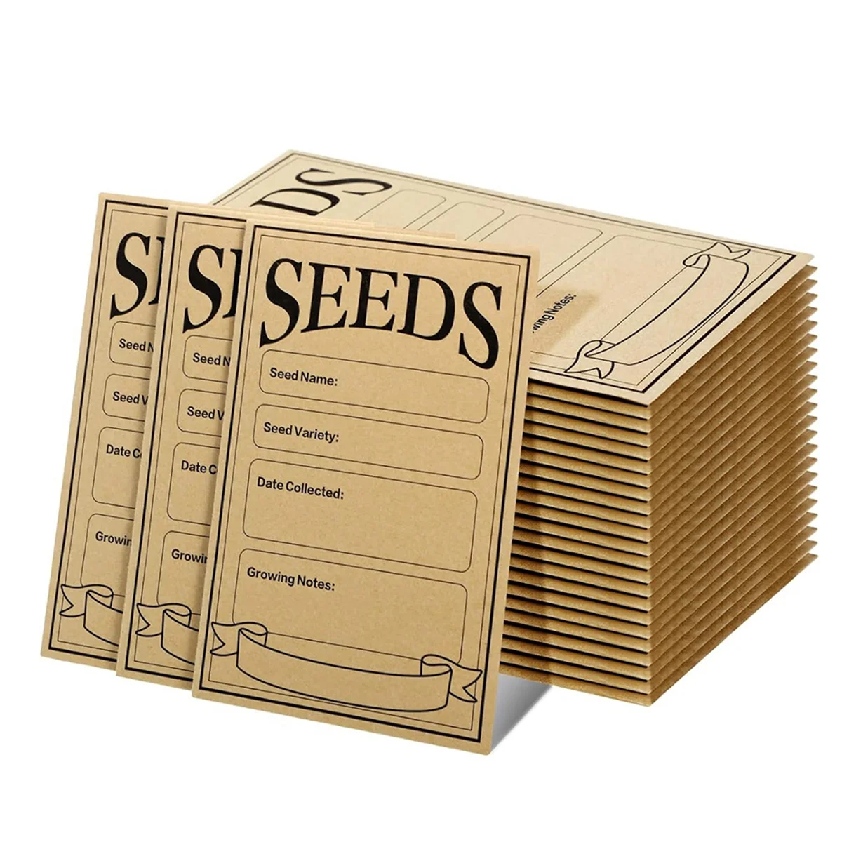 100Pcs Seed Envelopes 3.1X4.7 Inch, Seed Envelopes Brown Paper Seed Packets Envelopes for Storage Vegetable