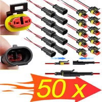 Conector automotriz Conectores eléctricos para motocicleta Kit de conexión rápida impermeable con cable, adecuado para conector de automóviles y barcos