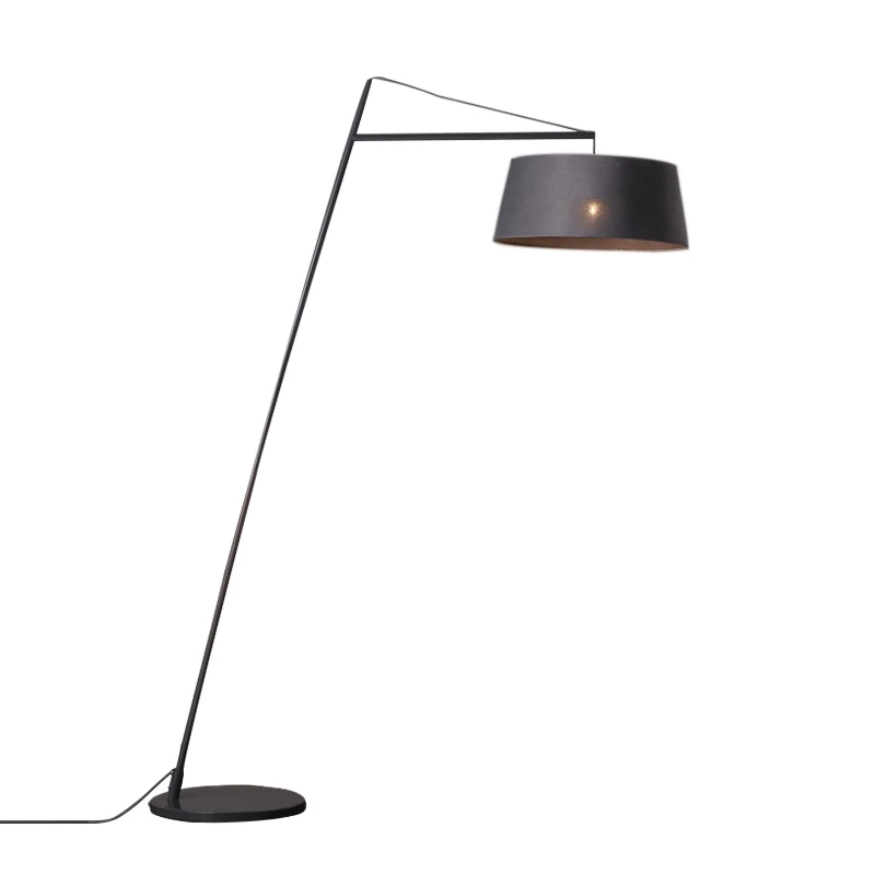 Nordic Creative Simple Designer Iron Floor Lamp Creative Artwork Bedside Fishing Concept for Living Room