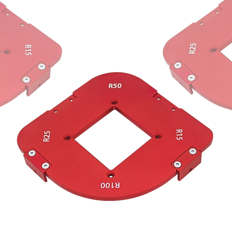 Runde Eck-Jig-Vorlagen R5 R10 R15 R20 R25 R30 R50 R100 Holzfräser Jig Radius Quick-Jig Router Tischbit Holzbearbeitungswerkzeuge