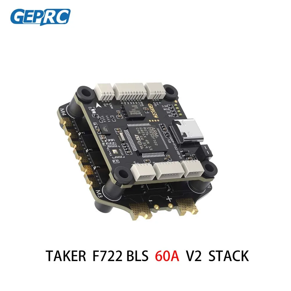 VoidFly GEPRC TAKER F722 BLS 60A V2 STACK 4IN1 ESC BLS 60A Flight Data Record Plug Play Racing FPV Drone 16MB Black Box Data Ana