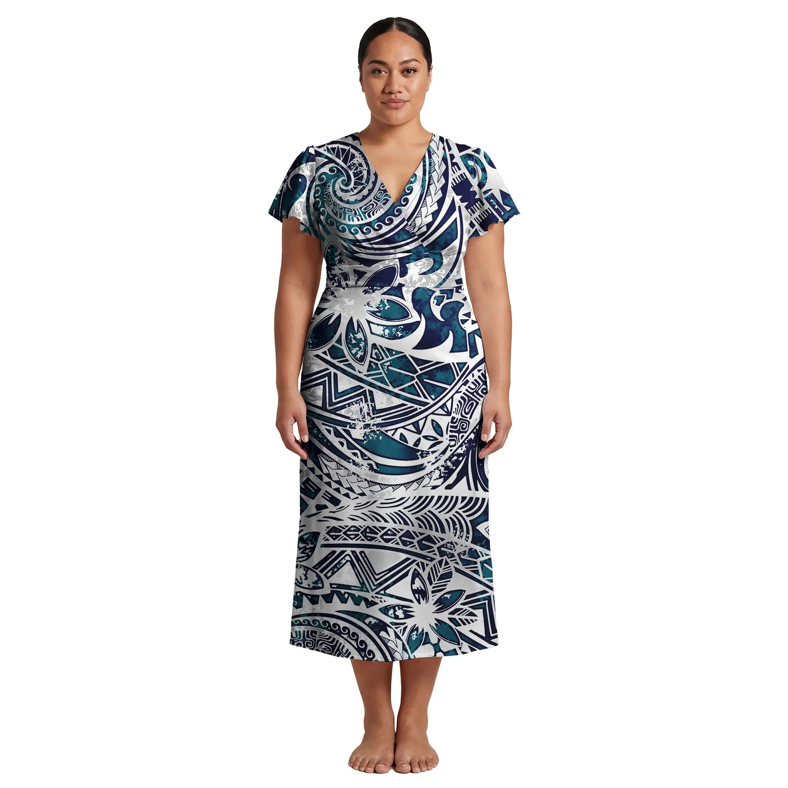 

Asia & Pacific Islands Custom Brand New Design Clothes for Women Samoan Polynesian Oversize Maxi Skirts Casual Hawaiian Dresses