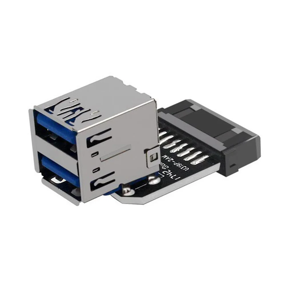 20pin Naar Dual Usb3.0 Adapter Connverter Desktop Moederbord 19 Pin/20P Header Naar 2 Poorten Usb Een Vrouwelijke Connector, Ph21