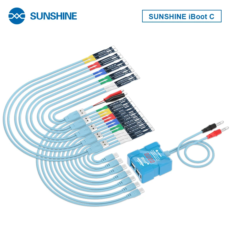 SUNSHINE iBOOT Current/Voltage Adjustable Test Cable For Samsung Huawei Xiaomi OPPO Phone Repair Power On/Off Boot Control Line