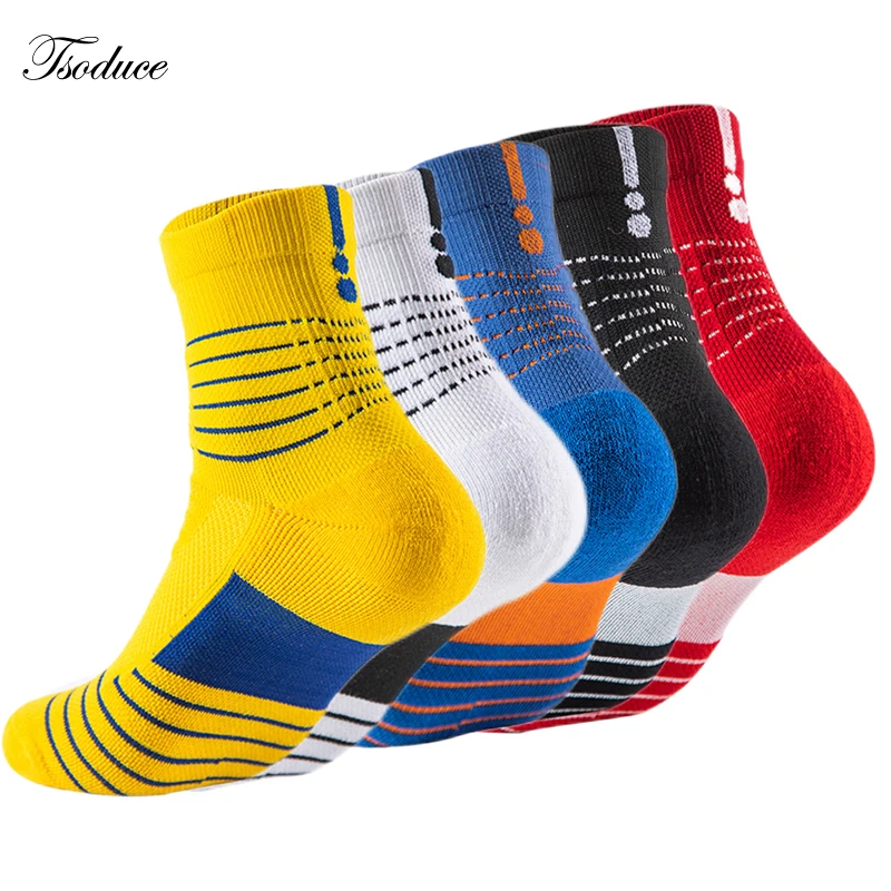 

Men Cycling Sock Breathable Performance Compression Moisture Wicking Bike Running Football Basketball Outdoor Sport Quater Socks