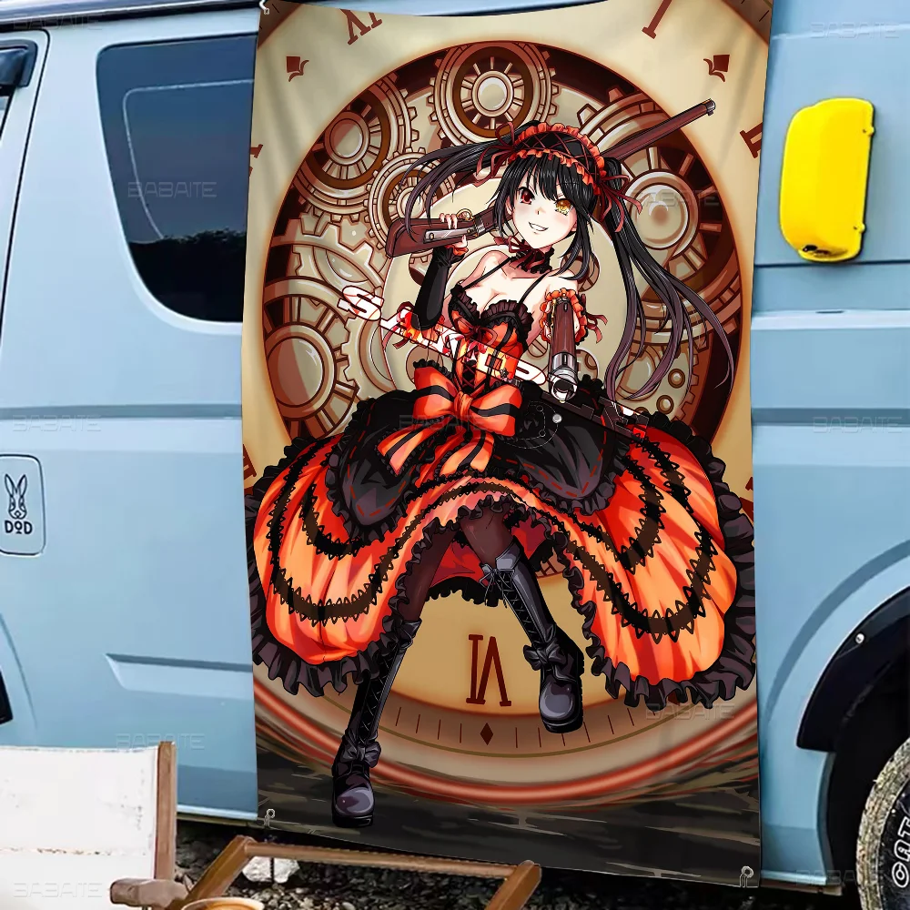 

Tokisaki Kurumi-Date A Live Retro Flags Multiple Choice Living Studio Booth Interior Decoration Banner