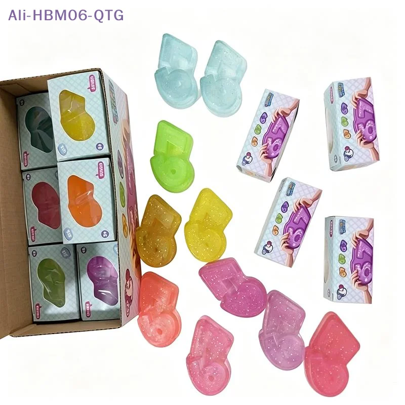 Number 67 TPR Squeeze Stress Relief Toy Transparent Glitter Squeeze Fidget Toy Soft Mochi Toys For Kid Adult Gift Desktop Decor