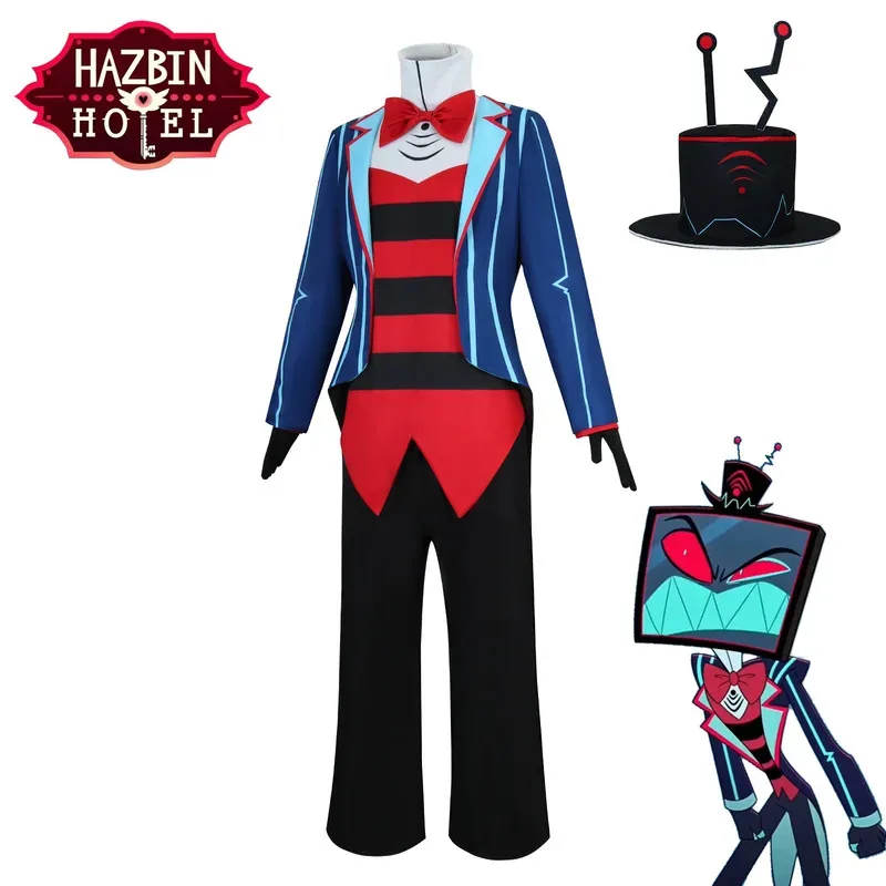 

Hazbin Hotel Vox Cosplay Costume Uniform Outfit Halloween Carnival Christmas Costumes Blue Red Suit Anime Full Setc;8,k'5;h.