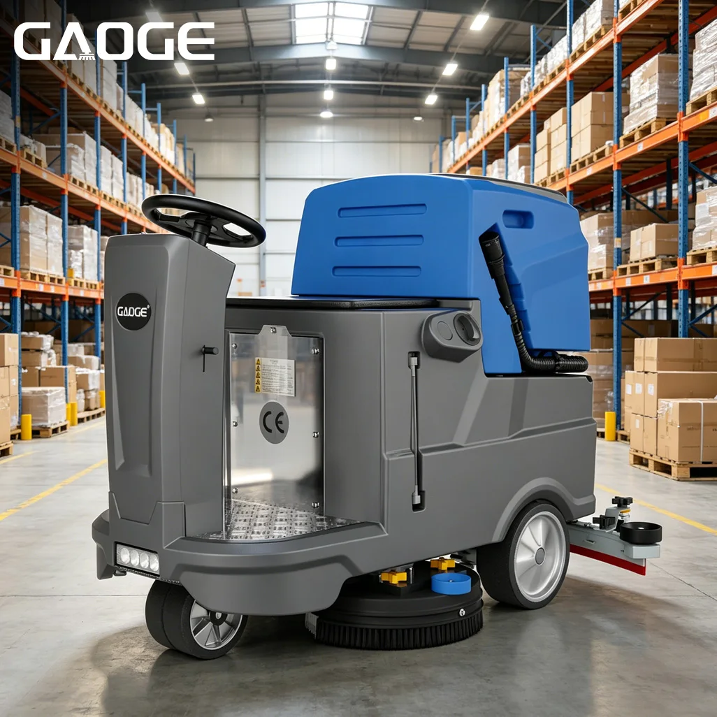 Модель Gaoge F660, поломоечная машина с сиденьем для оператора, 85 л, 660 мм, 145 бар, 180 об/мин, промышленная сушильная машина, новая, самоходная, на аккумуляторе.