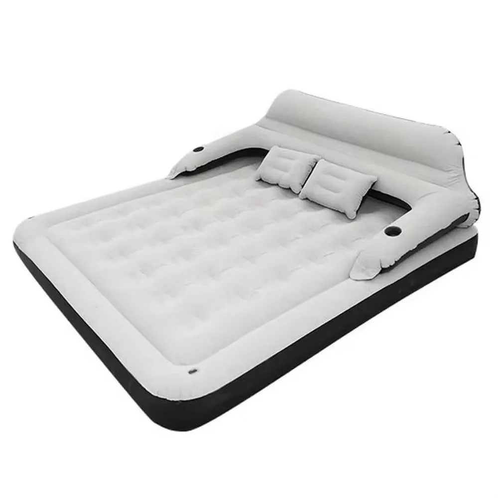 Customized PVC Air Mattress with Built-in Pump Flocking Outdoor Camping Hospital Convertible Elegant Living Room