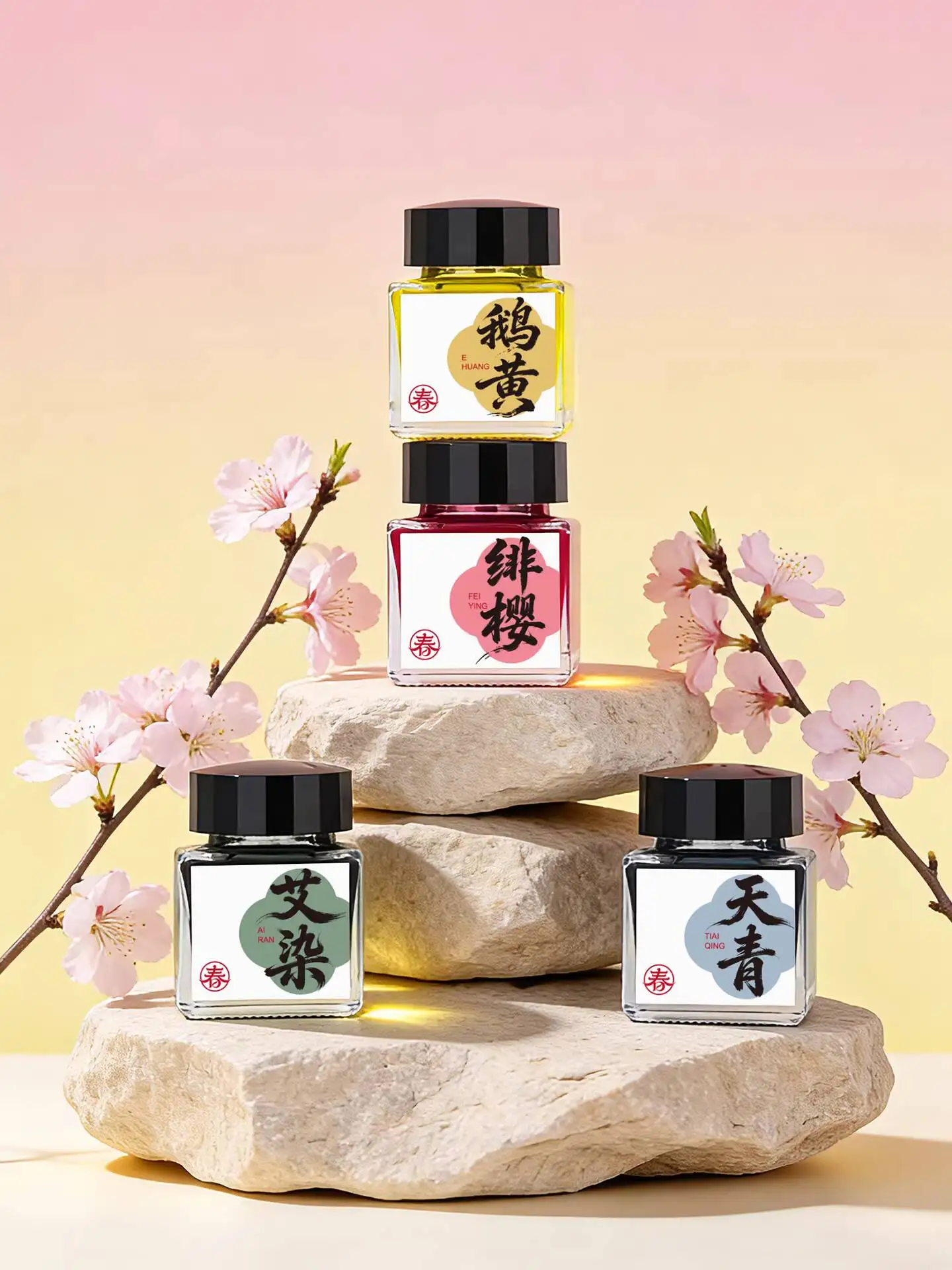 Time's Color Spring Limited Edition Waterproof Dip Pen Ink, Non-fading Colored Ink For Outlining