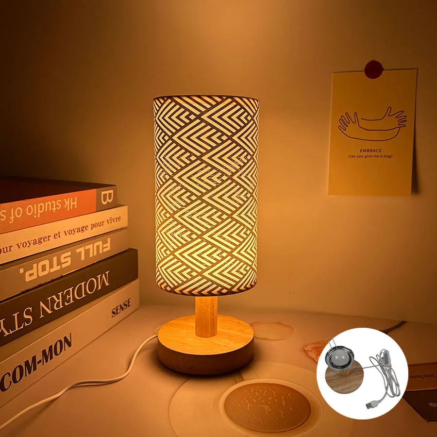 Modern Simple Desk Lamp Bedroom Bedside Lamp Creative Three-color Night Lamp Warm Bedside Table Lamp