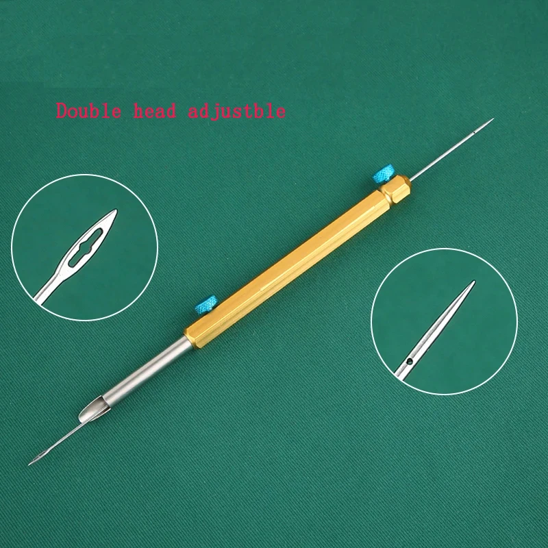 Cosmetic micro-plastic facial thread carving puncture needle lift skin buried thread guide wound suture broken skin needle