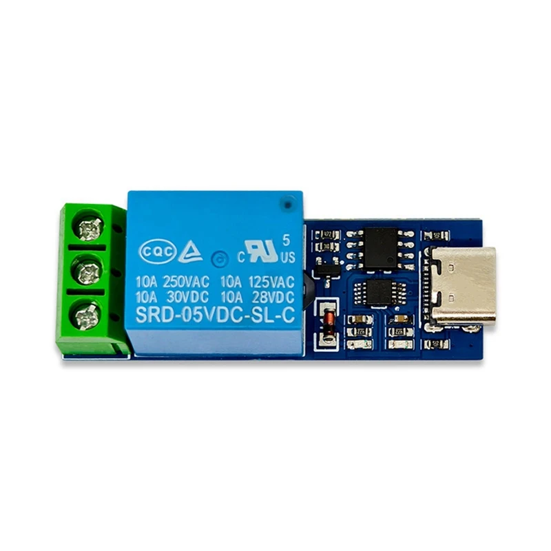 DC USB Relay Module TYPE-C Interface With Overcurrent Protection Support Computer Serial Port Control Switch