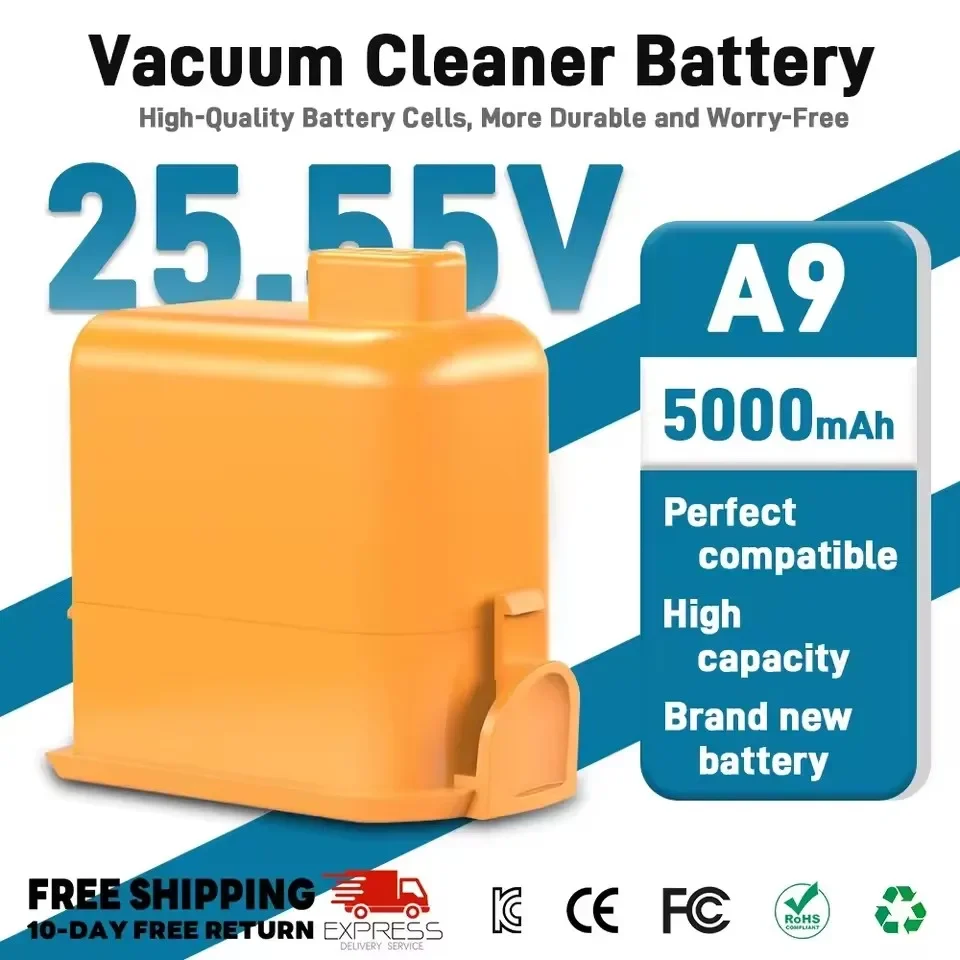 

Vacuum Cleaner Battery for LG 5000mAh EAC63758601, EAC63382201, EAC63382202, MEV65921201, EAC63382204 Cord Zero A9, A9+, A9 Plus