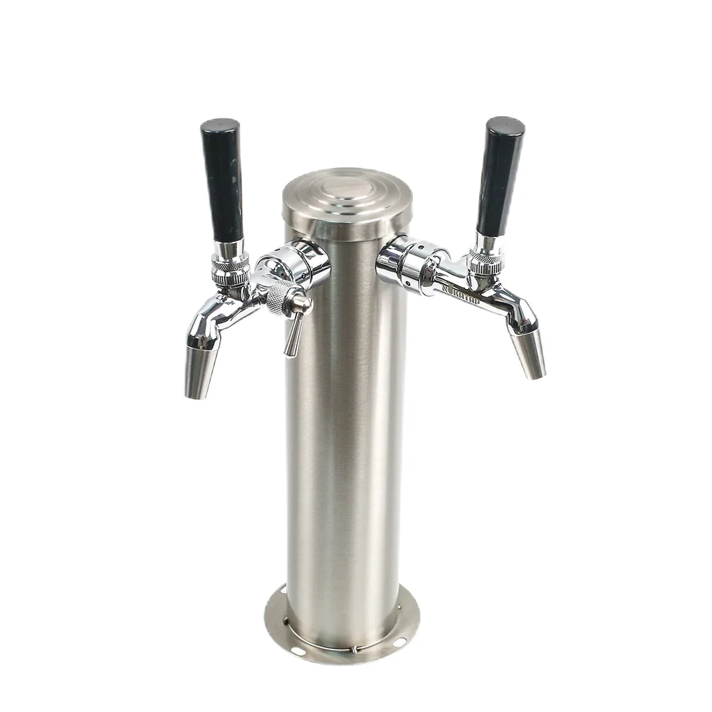 KegLand Double Tap Brushed Stainless Font Kit Beer Home Brewing Tower