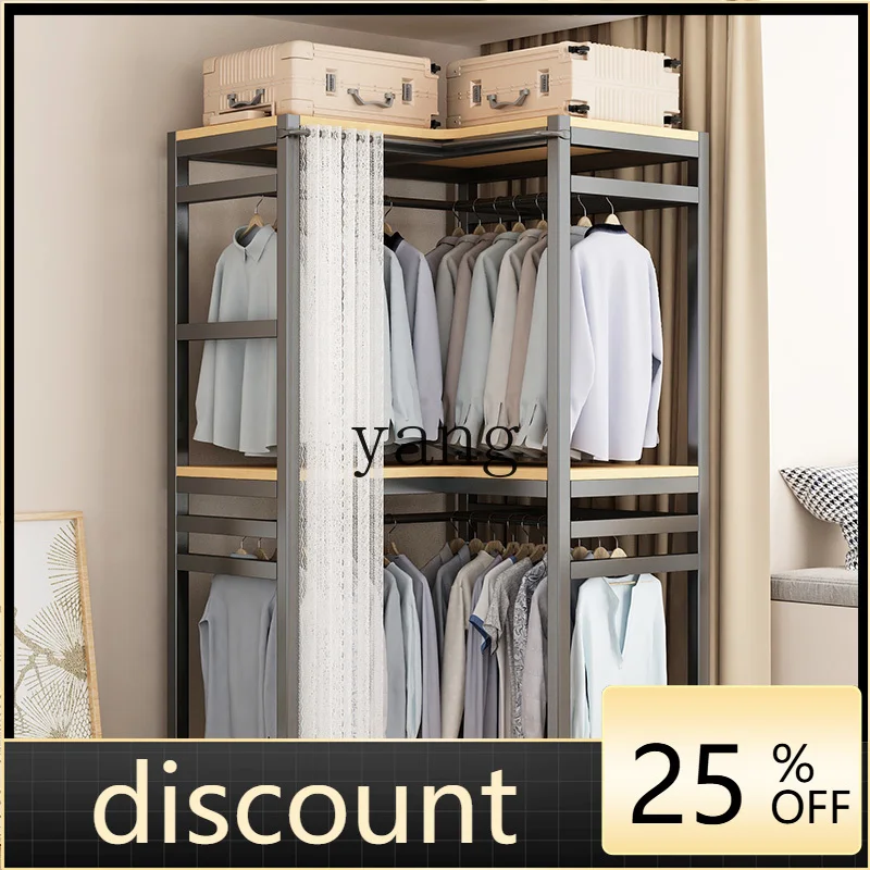 LMM all-steel frame simple wardrobe assembly rental room bold and thick, strong and durable