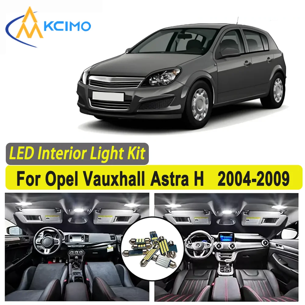 

For Opel Vauxhall Astra H 2004 2005 2006 2007 2008 2009 Premium Bright LED Interior Dome Map Trunk Light Kit New Car Led Lamps