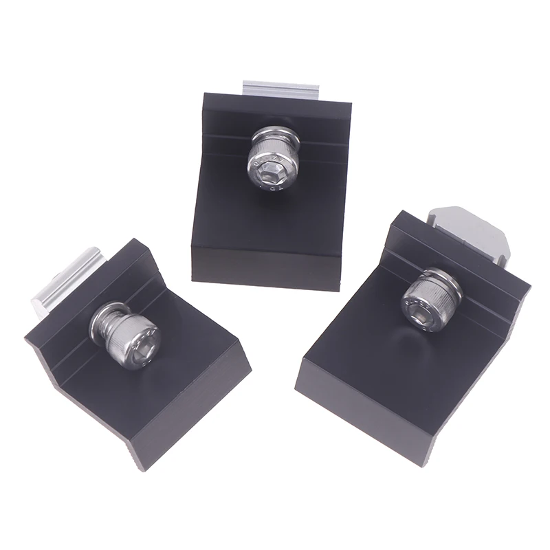 10 stücke Solar Panel Montage Befestigungs Klemme Einstellbare Halterung Ende & Mitte Klemme PV Panel Clip Für Solar Panel PV Installieren zubehör