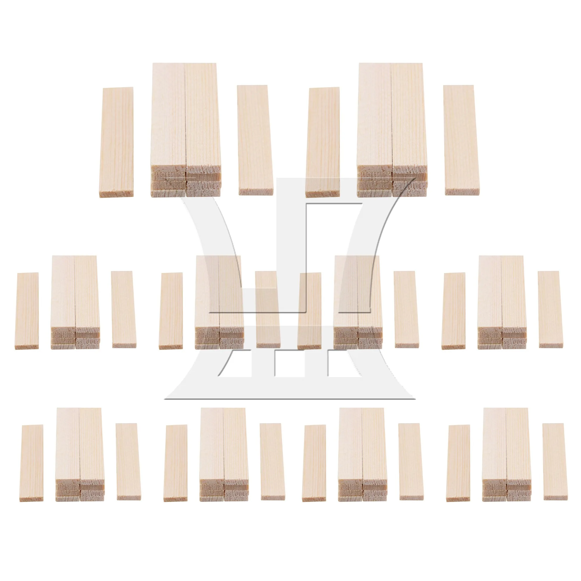 

100 шт. бамбуковые деревянные палочки 2 дюйма для модели дома, самолета, корабля, лодки